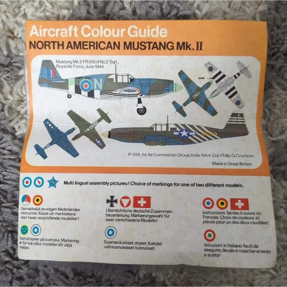VTG FROG 1/72 North American Mustang Mk II 72nd Scale Bagged Model Kit NOS F196F